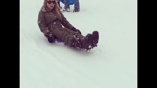 Mariah Carey sledding in Aspen, Colorado