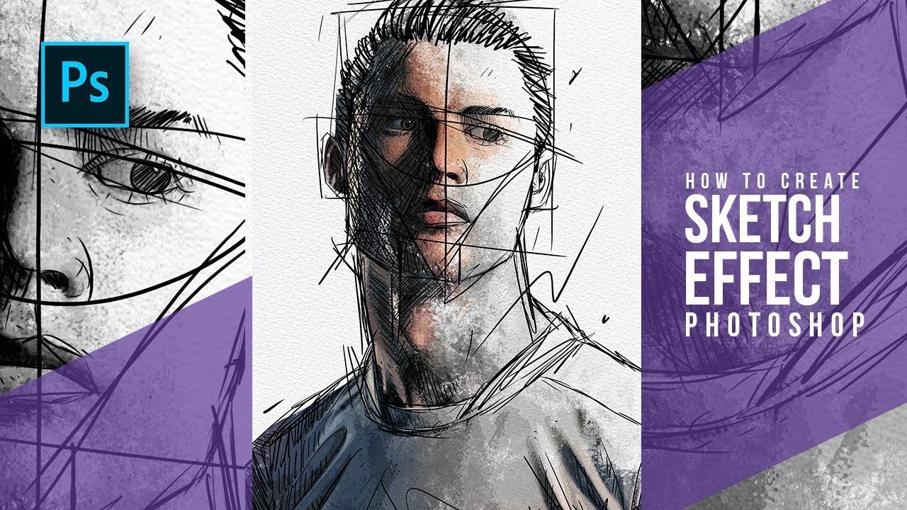 How to Create Portrait Sketch Effect in Photoshop  Photoshop Tutorials   YouTube