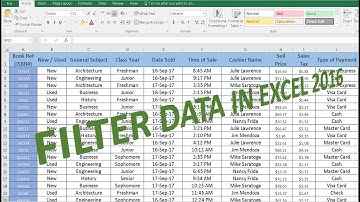 How to filter data in Excel 2016