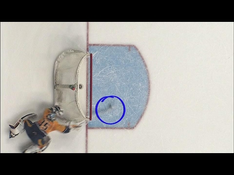 Rinne forced to make desperate save on bizarre bounce