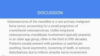 CASE OF THE WEEK- OSTEOSARCOMA OF MANDIBLE screenshot 1