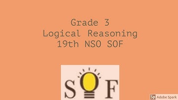 19th NSO Question Paper -Grade 3 -  Logical Reasoning