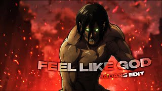 Eren Yeager - Feel Like God - Badass Edit - Attack on Titan [Edit/AMV] Resimi