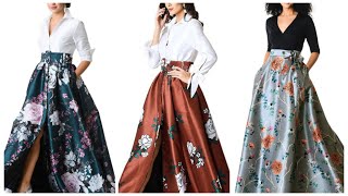 Floral Printed skirt with plain top,heavy brocade lehenga with crop top,simple blouse designs