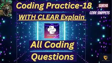 Coding practice-18 | coding Questions | CCBP | NxtWave  | #python #code|#nxtwave #idp @YouTube ​