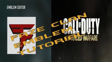 Call Of Duty Advance Warfare: Faze clan (2014 Emblem Tutorial)
