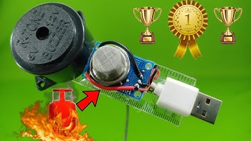 MQ-2 sensor based LPG gas leakage detection alarm device without Arduino || best science project