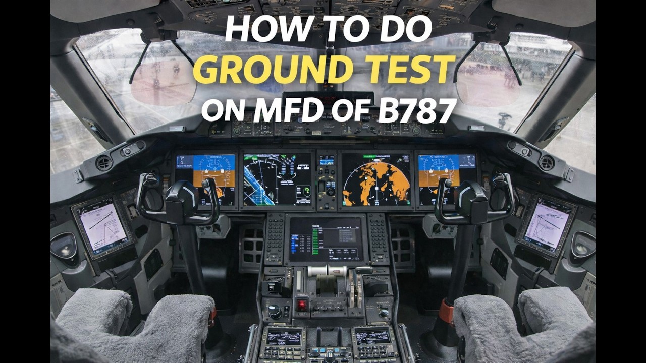 How to Perform Ground Test on MFD of Boeing 787 - YouTube