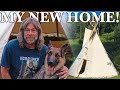 Off-Grid in the Rocky Mountains, First Overnight | Tipi (Teepee) Build Part 2