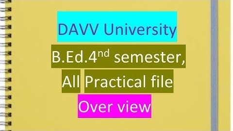 B.Ed 4th semester practical files and assignments over view.