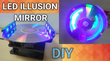 How To Make LED illusion Mirror Using CD at Home