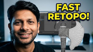 Maya Axe QUAD DRAW Retopology | Shortcuts That Speed You Up