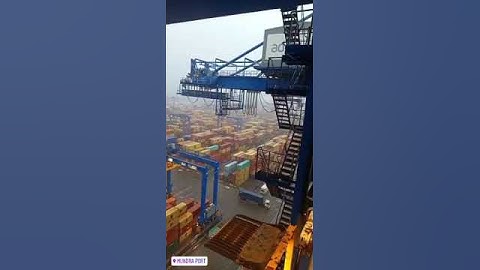 container ship at Mundra port loading