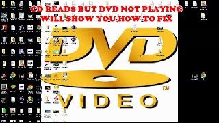 how to fix your dvd drive not playing but your cd drive plays