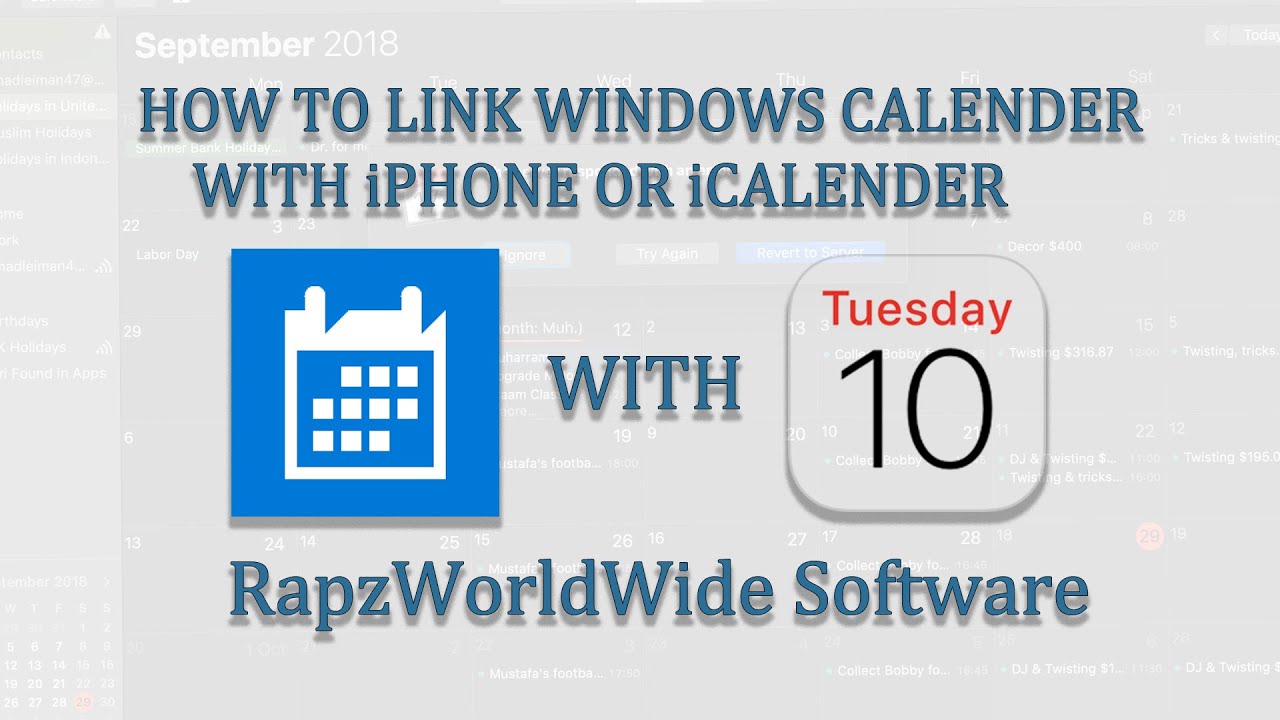 How To Link Your Windows Calendar With IPhone Or ICalendar YouTube