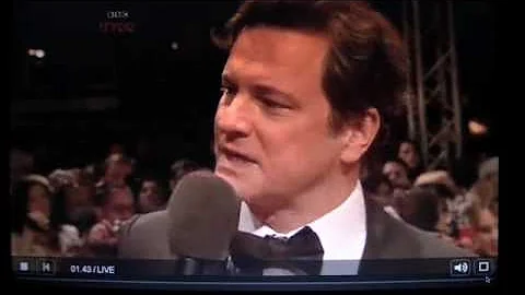 COLIN FIRTH BAFTA AWARDS 2010 BEST ACTOR NOMINEE RED CARPET INTERVIEW BBC