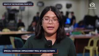 Rappler Recap: Impeachment court lifts sub judice rule on withdrawn charges vs Sara Duterte