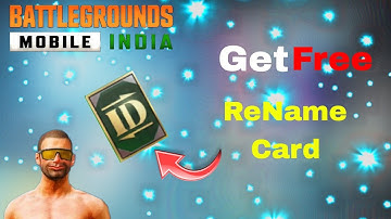 Get Free ReName Card 😱😱 || BGMI