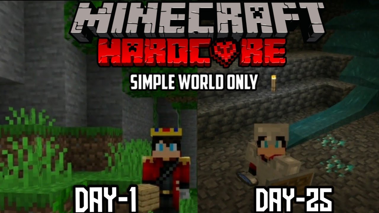 I SURVIVED 100 DAYS IN MINECRAFT HARDCORE ONLY WORLD #hardcoreminecraft ...