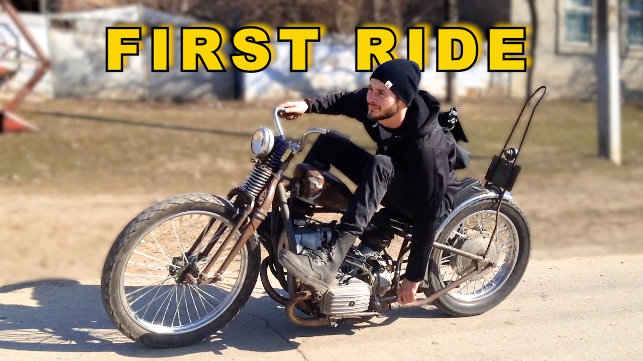 Soviet Custom Rat Chopper First Ride.