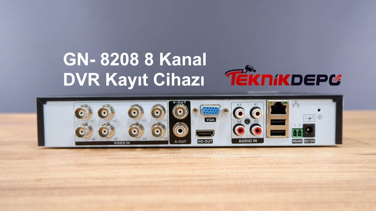 8 Kanal 5 MegaPixel GN 8208 XVR DVR Kayıt Cihazı - YouTube
