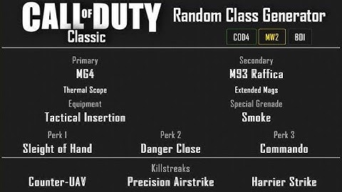 MW2 - Rundown Free-For-All (30-3) Random Class Generator #130 [2020]