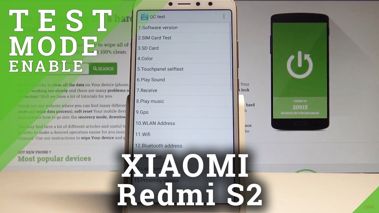 How to Enter Test Mode on XIAOMI Redmi S2 - QC Test Menu |HardReset