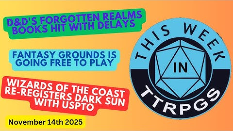 This Week in TTRPG (14th November 2025)