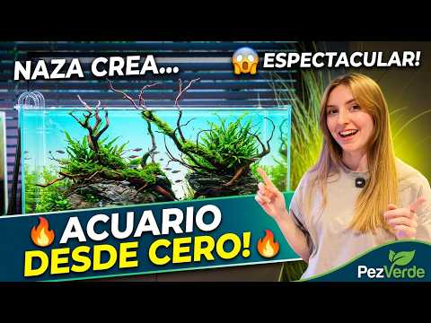 🔥 Naza CREA un ACUARIO ESPECTACULAR desde CERO 😱 | Montaje completo OASE ScaperLine 90 | PezVerde