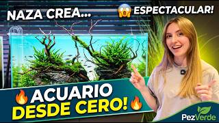 🔥 Naza CREA un ACUARIO ESPECTACULAR desde CERO 😱 | Montaje completo OASE ScaperLine 90 | PezVerde