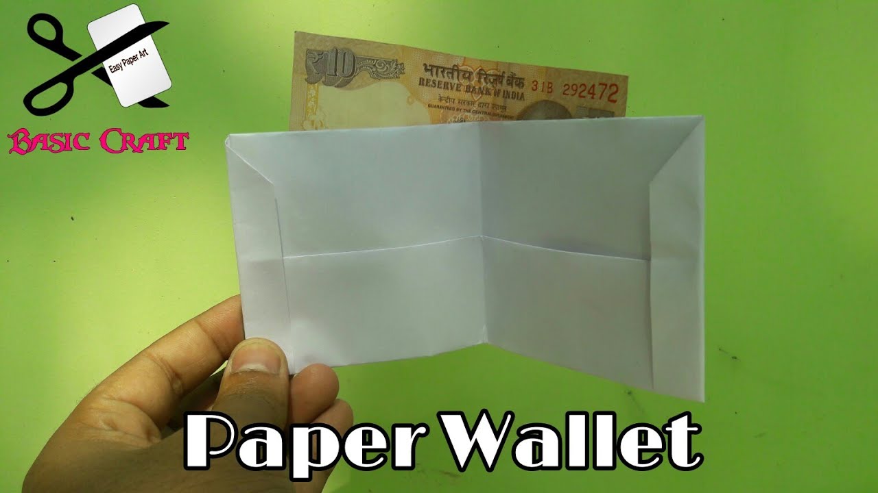 DIY- How To Make A Paper Wallet | Origami Wallet | Paper Purse - YouTube