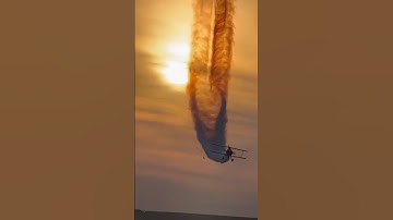 Chasing Sunsets: The Beauty of Horsepower & Wingtip Vortices #smokeon #airshow #sunset #aviation