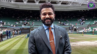 Indian cricket captain Rohit Sharma visits Wimbledon