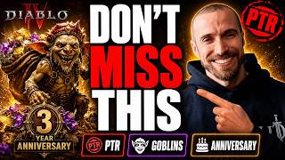 Don't Miss This! Diablo 4 PTR, Goblin Event & Anniversary Start Times