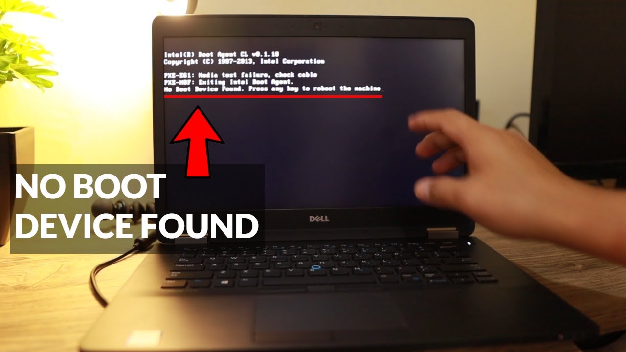 How to fix No boot device found Press any key to reboot the machine