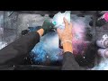 spray paint art Easy Nebula with magazine paper asmr/スプレーアート簡単星雲/asmr