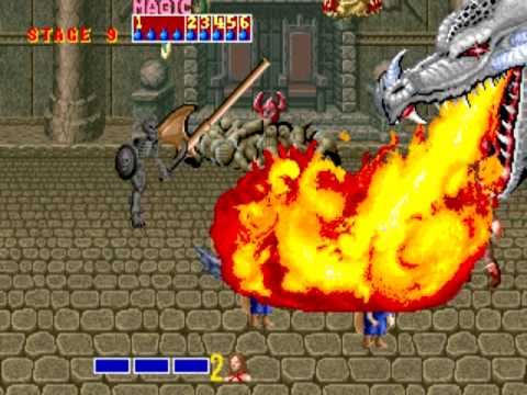 Golden Axe Arcade Tyris Flare Magic Level 1-6