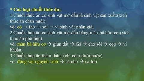 Bài hệ sinh thái lưới thức ăn bài tập