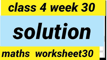 EDMC | WEEK 30 | MATHS | CLASS 4 | WORKSHEET 30 | Perimeter | Solution | सप्ताह 30| गणित |   कक्षा 4