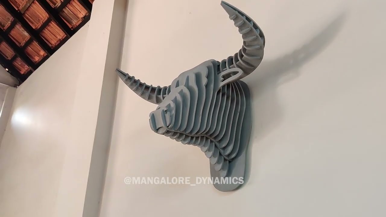 CNC cut BULL HEAD trophy | Mangalore Dynamics , cnc