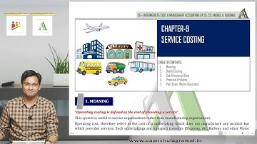 CA-INTERMEDIATE Cost & Mgt. Acc. | SERVICE OR OPERATING COSTING | Regular Batch