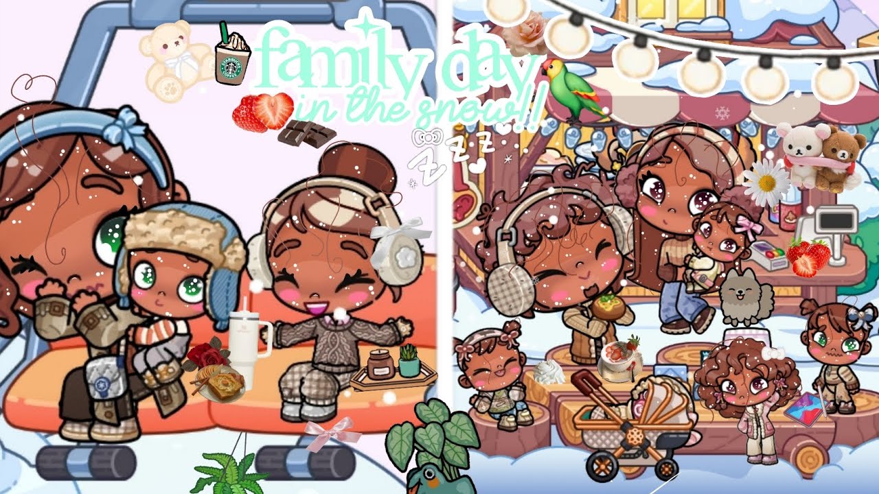 Family day in the snow!!||voiced||