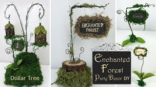 Enchanted Forest Party Decor \/ Woodland Party DIY \/ Dollar Tree Party Decor