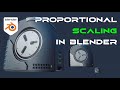 Blender tutorial - proportional SCALING of multiple objects