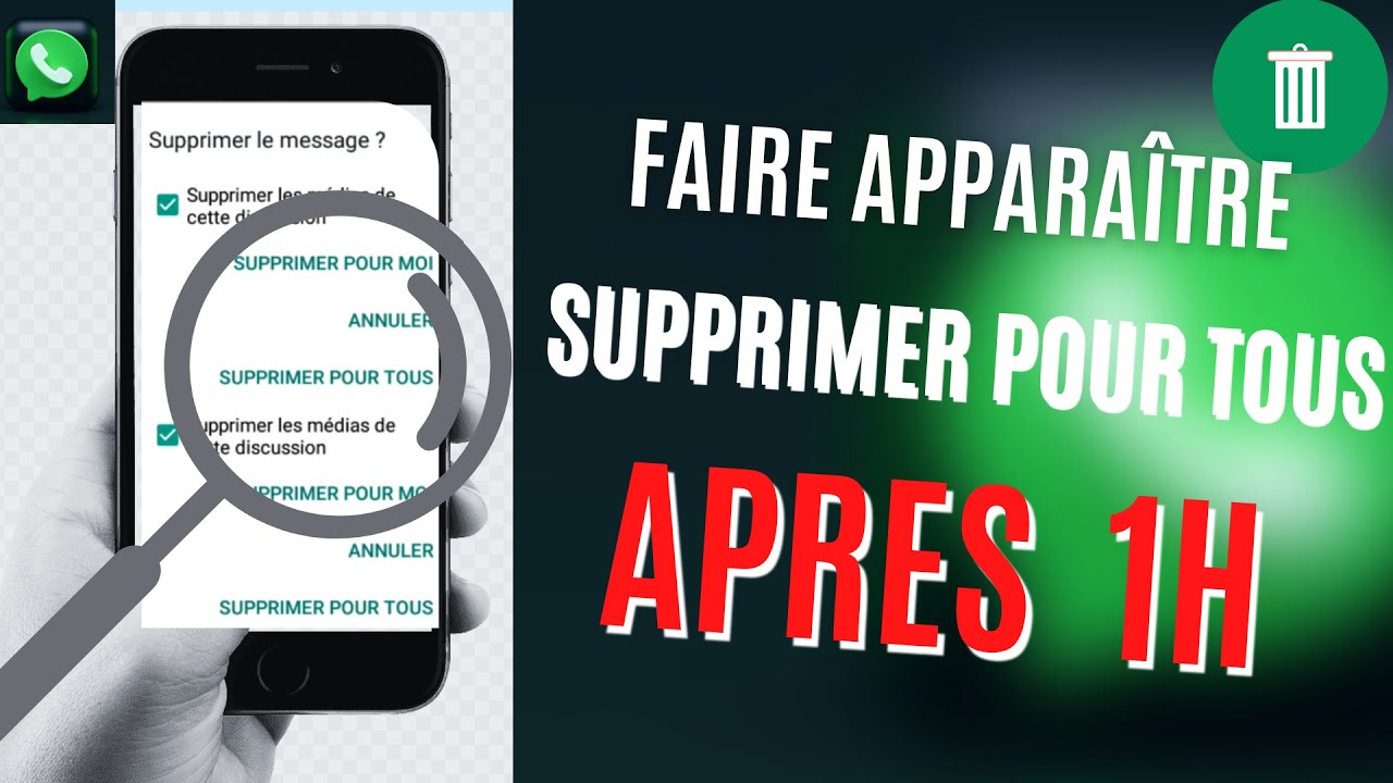 SUPPRIMER un message WhatsApp SANS LIMITE de temps ! - YouTube