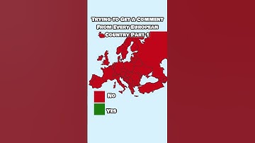 Trying to Get a Comment From Every European Country (Part 1) #europe