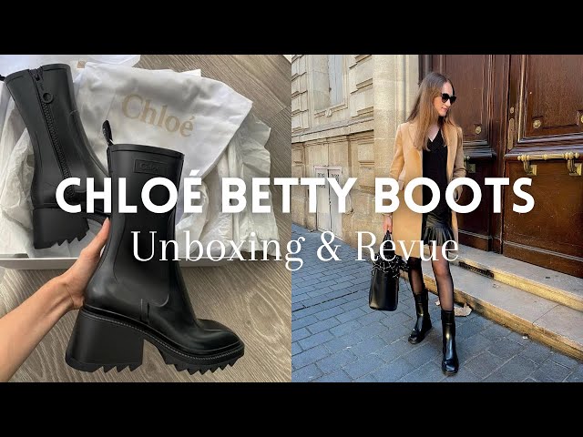CHLOÉ BETTY BOOTS (UNBOXING & REVUE/AVIS) - YouTube