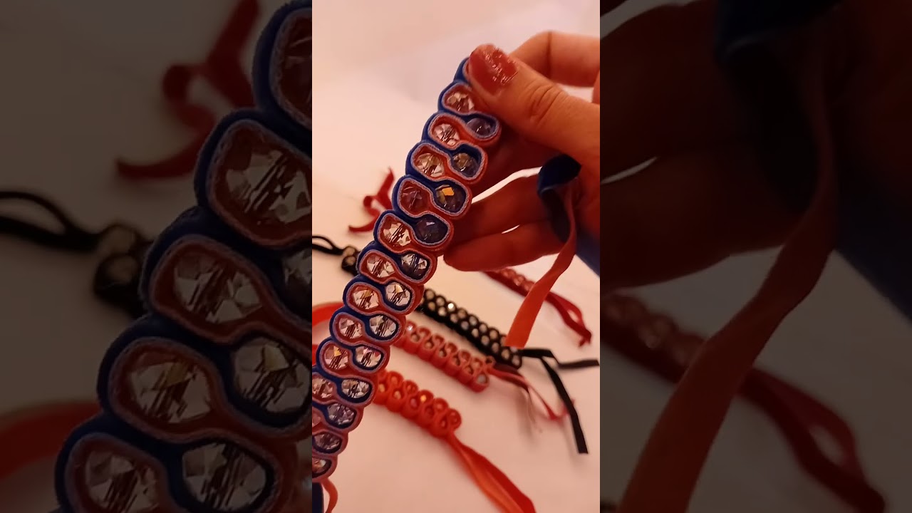 Velvet Crystal  bracelets /Handmade Crystal & Ribbon Bracelets