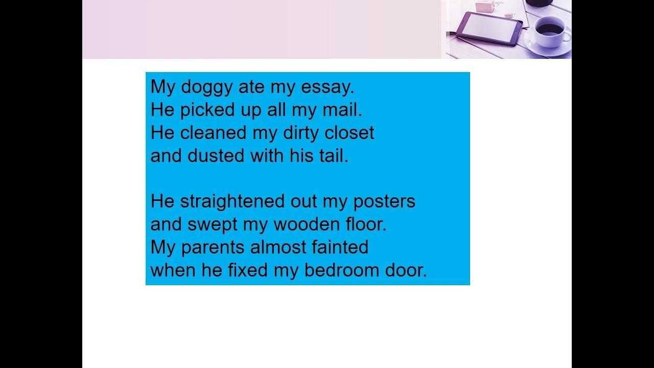 the dog ate my essay poem
