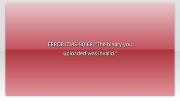 ERROR ITMS-90168: "The binary you uploaded was invalid."